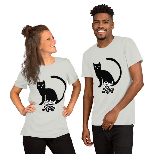Silver / S Bad Kitty Unisex T-shirt