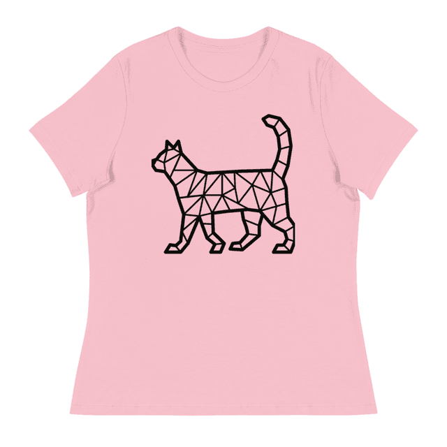 Pink / S Mosaic Kitty Women's Relaxed T-Shirt